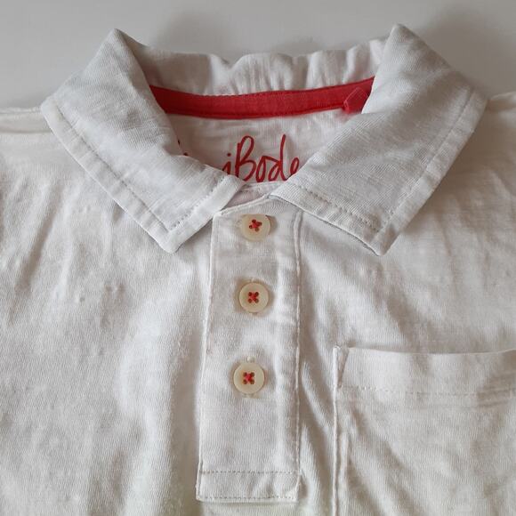 Mini Boden Striped Polo Shirt Boys 5/6 Short Sleeve Rainbow Summer Easter - Picture 3 of 4